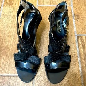 Michael Kors black heels 3” great condition